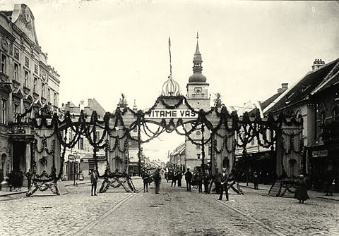 Trnava Hlavna ul. 1936 (v r. 192-1940 Masarykova ul.).jpg